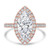 Marquise Diamond Marquise Halo Halo Engagement Ring in Rose Gold (MVSLG1637-R)