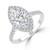 Marquise Diamond Marquise Halo Halo Engagement Ring in White Gold (MVSLG1637-W)