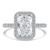 Radiant Diamond Radiant Halo Halo Engagement Ring in White Gold (MVSLG1640-W)