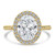 Oval Diamond Oval Halo with Twisted Band Halo Engagement Ring in Yellow Gold (MVSLG1643-Y)