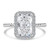 Radiant Diamond Radiant Halo with Twisted Band Halo Engagement Ring in White Gold (MVSLG1644-W)
