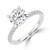 Round Diamond Solitaire with Accents Engagement Ring in White Gold (MVSLG1645-W)
