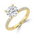 Round Diamond Solitaire with Accents Engagement Ring in Yellow Gold (MVSLG1645-Y)