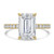 Emerald Diamond Solitaire with Accents Engagement Ring in Yellow Gold (MVSLG1647-Y)
