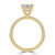 Emerald Diamond Solitaire with Accents Engagement Ring in Yellow Gold (MVSLG1647-Y)