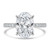 Oval Diamond Solitaire with Accents Engagement Ring in White Gold (MVSLG1649-W)