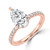 Pear Diamond Solitaire with Accents Engagement Ring in Rose Gold (MVSLG1650-R)