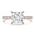 Princess Diamond Solitaire with Accents Engagement Ring in Rose Gold (MVSLG1651-R)
