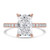 Radiant Diamond Solitaire with Accents Engagement Ring in Rose Gold (MVSLG1652-R)