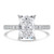 Radiant Diamond Solitaire with Accents Engagement Ring in White Gold (MVSLG1652-W)
