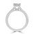 Marquise Diamond Cathedral Double Hidden Halo Three-Row Pave Solitaire with Accents Engagement Ring in White Gold (MVSLG1655-W)