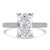 Radiant Diamond Cathedral Double Hidden Halo Three-Row Pave Solitaire with Accents Engagement Ring in White Gold (MVSLG1659-W)