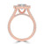 Radiant Diamond Floral Halo Cathedral with Accented Bridge and Basket Halo Engagement Ring in Rose Gold (MVSLG1660-R)
