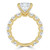 Princess Diamond Shared U-Shape Prong Solitaire with Accents Engagement Ring in Yellow Gold (MVSLG1662-Y)