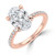 Oval Diamond Solitaire with Accents Engagement Ring in Rose Gold (MVSLG1663-R)