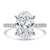 Oval Diamond Solitaire with Accents Engagement Ring in White Gold (MVSLG1663-W)