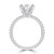 Oval Diamond Solitaire with Accents Engagement Ring in White Gold (MVSLG1663-W)