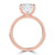 Princess Diamond Channel Set Solitaire with Accents Engagement Ring in Rose Gold (MVSLG1667-R)