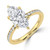 Marquise Diamond Channel Set Solitaire with Accents Engagement Ring in Yellow Gold (MVSLG1668-Y)