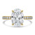 Oval Diamond 6-Prong Channel Set Solitaire with Accents Engagement Ring in Yellow Gold (MVSLG1669-Y)
