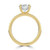 Oval Diamond 6-Prong Channel Set Solitaire with Accents Engagement Ring in Yellow Gold (MVSLG1669-Y)