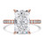 Radiant Diamond 6-Prong Channel Set Solitaire with Accents Engagement Ring in Rose Gold (MVSLG1670-R)