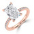 Radiant Diamond 6-Prong Channel Set Solitaire with Accents Engagement Ring in Rose Gold (MVSLG1670-R)