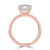 Radiant Diamond 6-Prong Channel Set Solitaire with Accents Engagement Ring in Rose Gold (MVSLG1670-R)