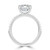 Radiant Diamond 6-Prong Channel Set Solitaire with Accents Engagement Ring in White Gold (MVSLG1670-W)