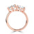 Emerald Diamond Bypass 5MM Band Toi et Moi Engagement Ring in Rose Gold (MVSX1030-R)