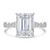 Emerald Diamond Vintage Solitaire with Accents Engagement Ring in White Gold (MVSLG1672-W)