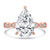 Pear Diamond Vintage Solitaire with Accents Engagement Ring in Rose Gold (MVSLG1673-R)