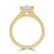 Cushion Diamond Double Prong Split Shank Solitaire with Accents Engagement Ring in Yellow Gold (MVSLG1674-Y)