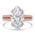 Marquise Diamond Double Prong Split Shank Solitaire with Accents Engagement Ring in Rose Gold (MVSLG1676-R)