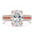 Oval Diamond Double Prong Split Shank Solitaire with Accents Engagement Ring in Rose Gold (MVSLG1677-R)