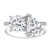 Round Diamond with Accents Toi  et Moi Engagement Ring in White Gold (MVSLG1680-W)