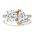 Round Diamond with Accents Toi  et Moi Engagement Ring in Yellow Gold (MVSLG1680-Y)