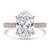 Oval Diamond Cathedral Solitaire with Accents Engagement Ring in Rose Gold (MVSLG1685-R)