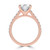 Oval Diamond Cathedral Solitaire with Accents Engagement Ring in Rose Gold (MVSLG1685-R)