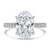 Oval Diamond Cathedral Solitaire with Accents Engagement Ring in White Gold (MVSLG1685-W)