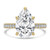 Pear Diamond 6-Prong Cathedral Solitaire with Accents Engagement Ring in Yellow Gold (MVSLG1686-Y)