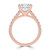 Princess Diamond Cathedral Solitaire with Accents Engagement Ring in Rose Gold (MVSLG1687-R)