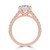 Radiant Diamond 6-Prong Cathedral Solitaire with Accents Engagement Ring in Rose Gold (MVSLG1688-R)