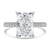 Radiant Diamond 6-Prong Cathedral Solitaire with Accents Engagement Ring in White Gold (MVSLG1688-W)