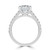 Radiant Diamond 6-Prong Cathedral Solitaire with Accents Engagement Ring in White Gold (MVSLG1688-W)