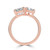 Emerald Diamond Toi  et Moi Engagement Ring in Rose Gold (MVSLG1689-R)