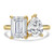 Emerald Diamond Toi  et Moi Engagement Ring in Yellow Gold (MVSLG1689-Y)