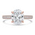 Oval Diamond Hidden Halo Three Row Pave Solitaire with Accents Engagement Ring in Rose Gold (MVSLG1694-R)