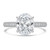 Oval Diamond Hidden Halo Three Row Pave Solitaire with Accents Engagement Ring in White Gold (MVSLG1694-W)