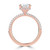 Pear Diamond Hidden Halo Three Row Pave Solitaire with Accents Engagement Ring in Rose Gold (MVSLG1695-R)